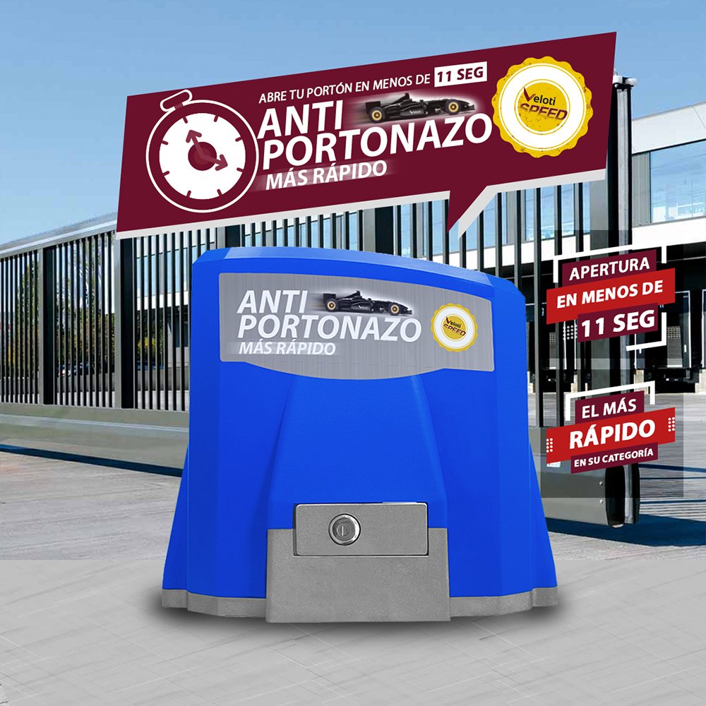 VELOTI Speed Anti Portonazo – Apertura rápida en menos de 11 segundos